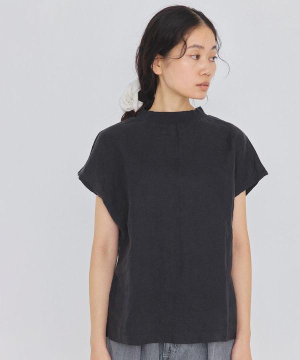 リユールリネン ボトルネックプルオーバー