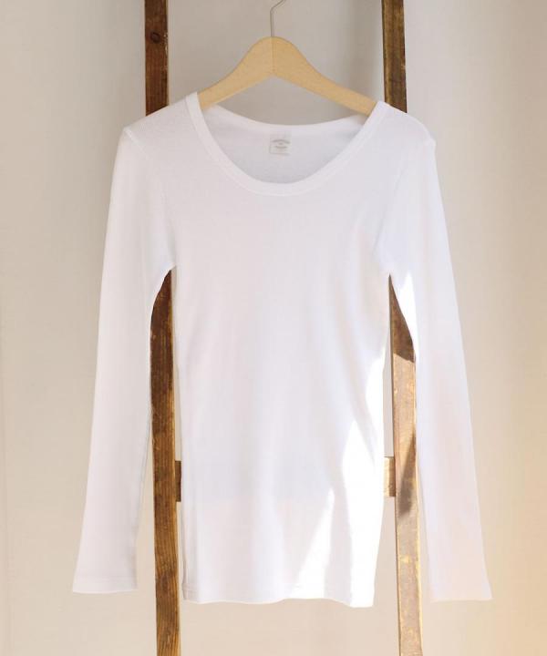 コットンテレコ　クルーネック