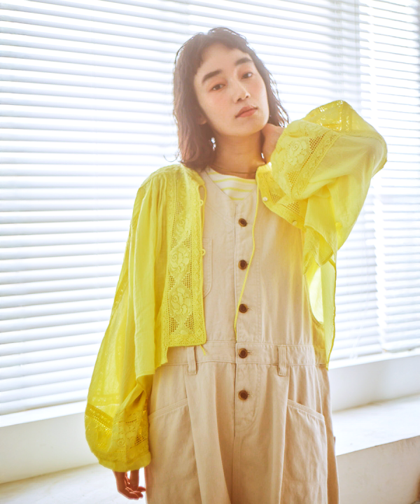 カディコットン　ボレロブラウス