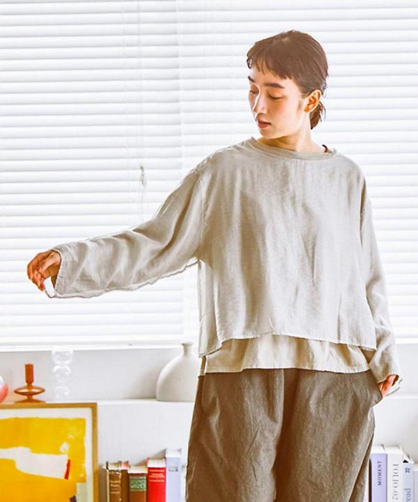 ベーシック天竺×シアーツイル　プルオーバー