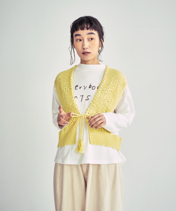 コットンクロシェ　2wayベスト