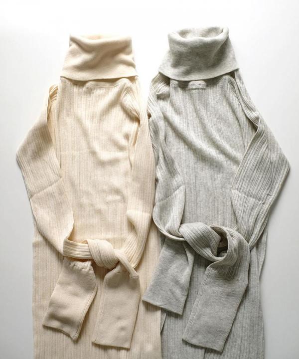 ランダムリブニット　タートルネック