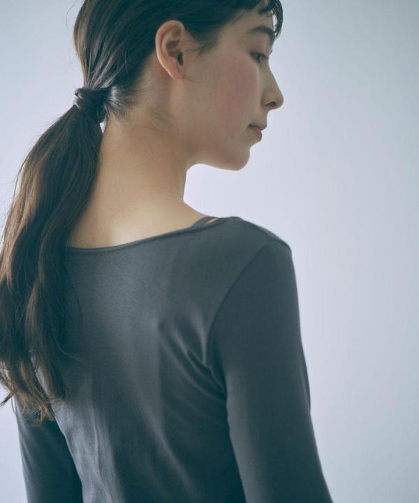 コットンシルクインナー　ロングスリーブ