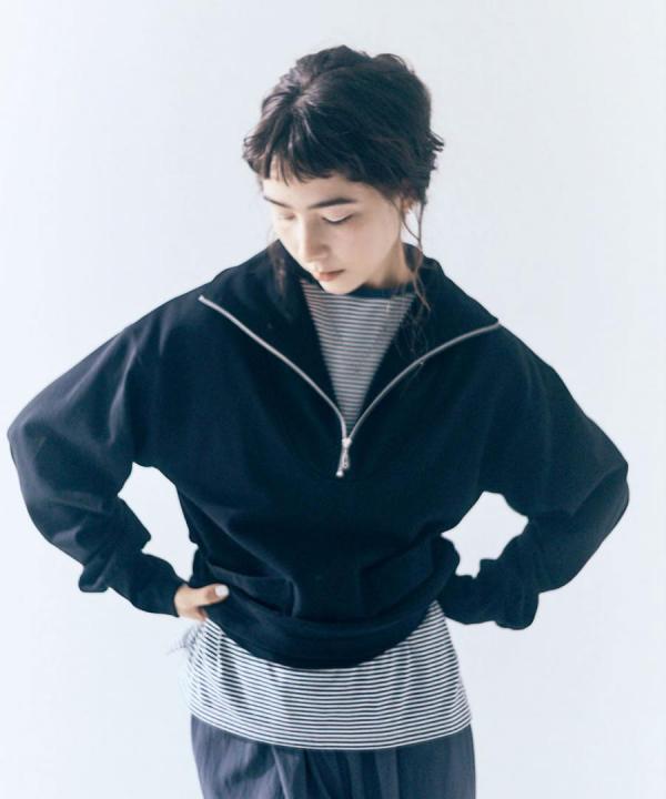 organic&russel　ジップアッププルオーバー