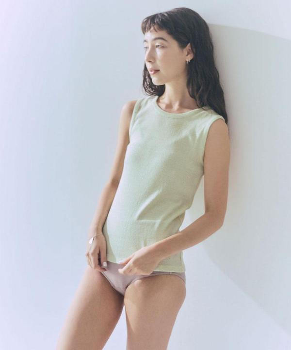 washable silk (フライス）タンクトップ