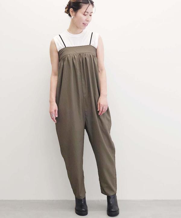 shirring all-in-one - cotton lyocell