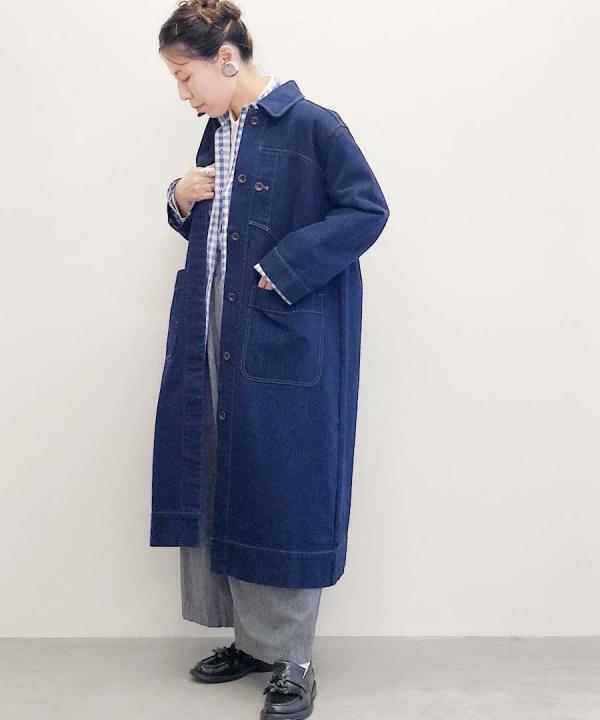 Patch Pocket Japanese Denim Coat