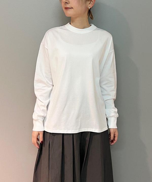 ミディ天竺バックラウンド ロングスリーブTシャツ