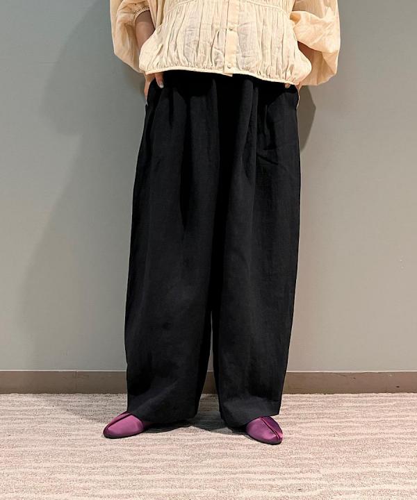 フレンチリネンキャンバス コクーンパンツ