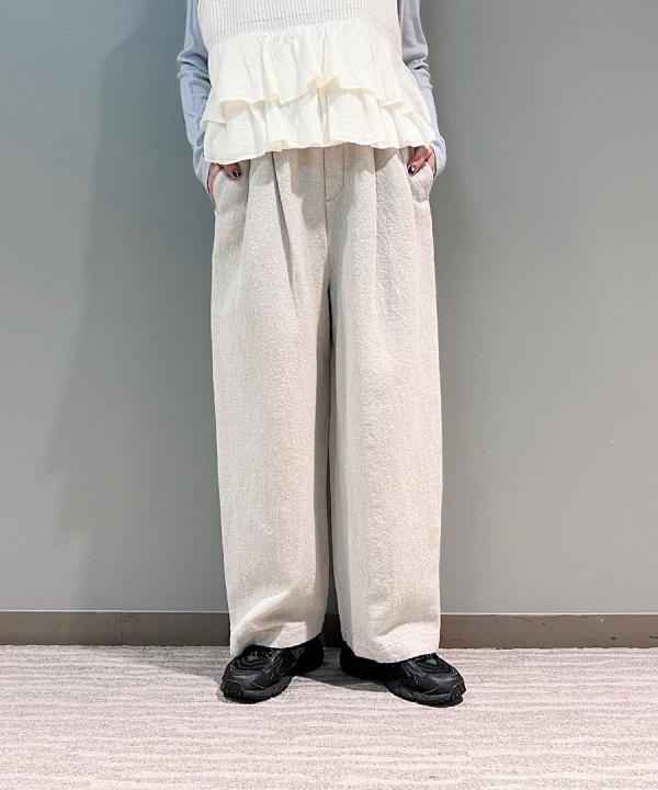 ウールリネンミルド 2タックトラウザーズ