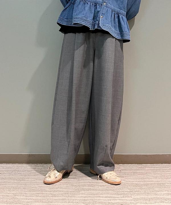SUPER 100s WOOL バルーンコクーンパンツ 
