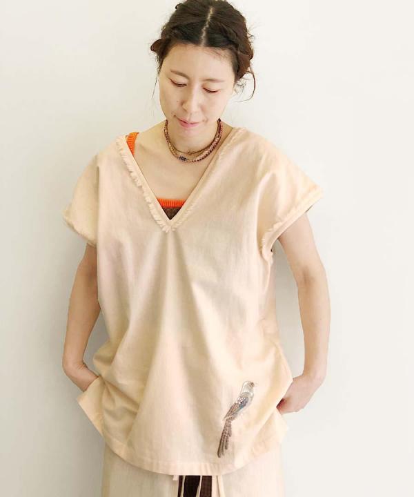 Bird Embroidery Fringe Vest