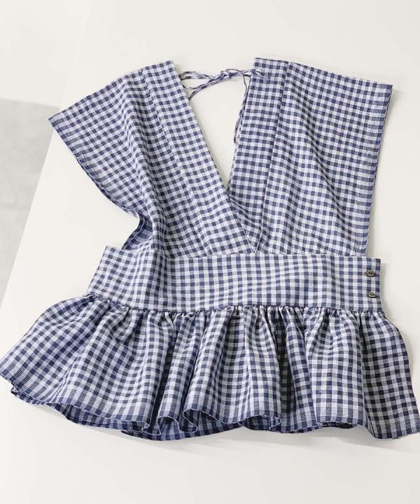 Gingham Ribbon Gilet