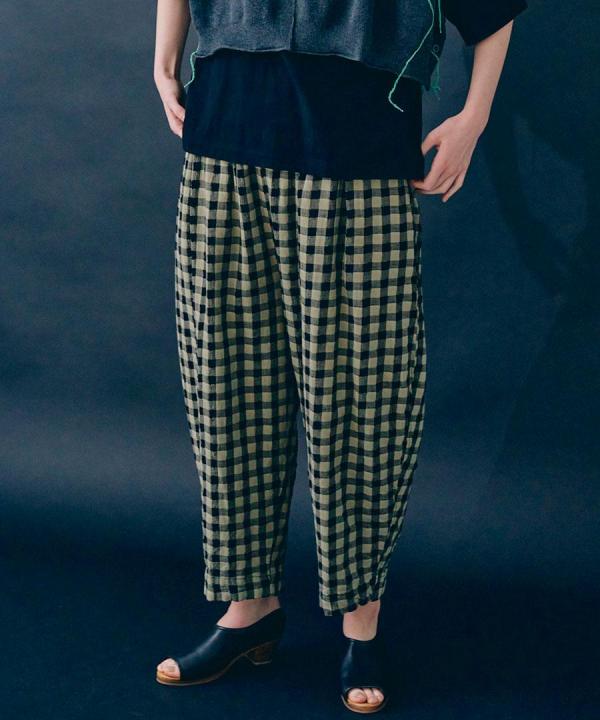 メッシュギンガムチェック　パンツ