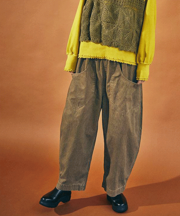 フェード加工ツイル　パンツ