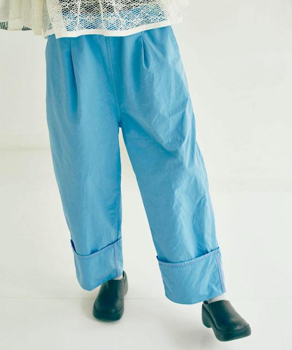 ジンバブエコットン　ロールアップパンツ