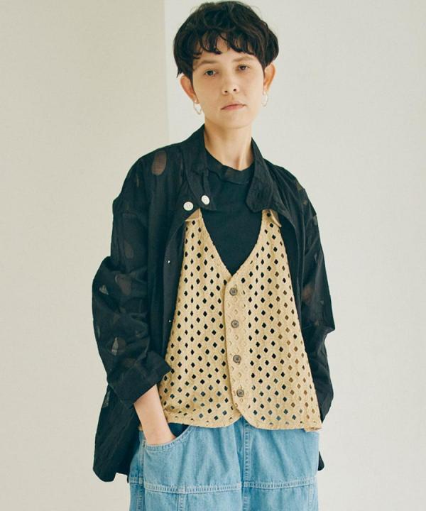 カットワークレース　ワークベスト