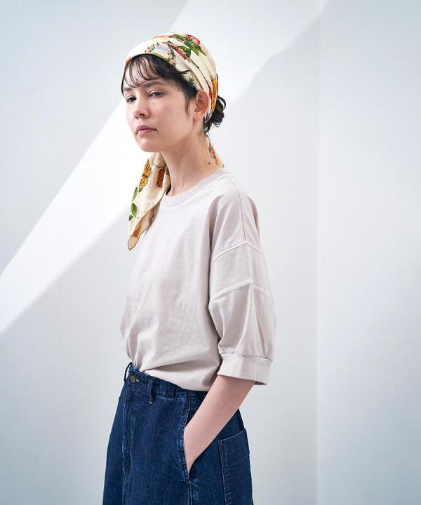 コンパクト天竺　ピグメント加工　プルオーバー