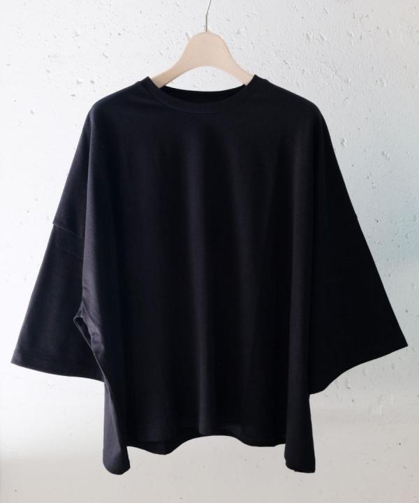 シック天竺　6分袖ビッグTシャツ