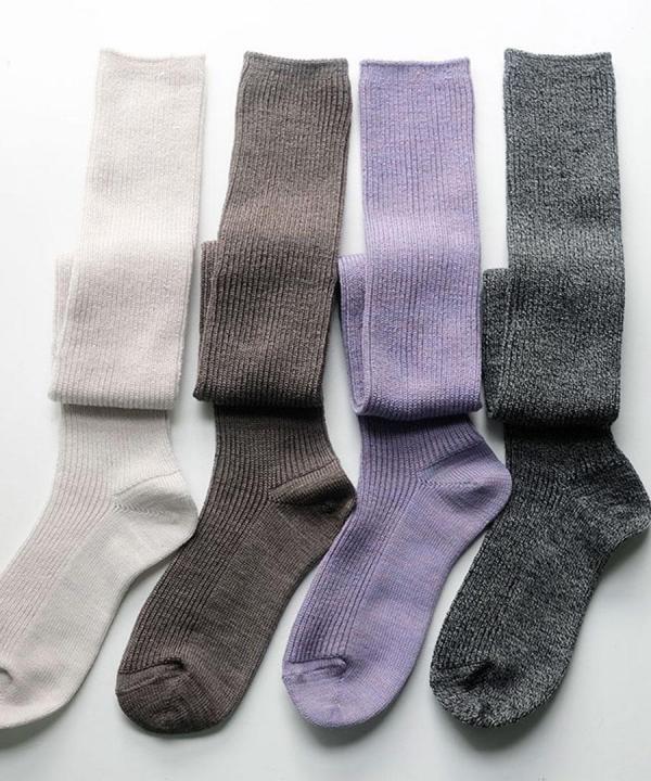 ゆりかご　ウールハイソックス