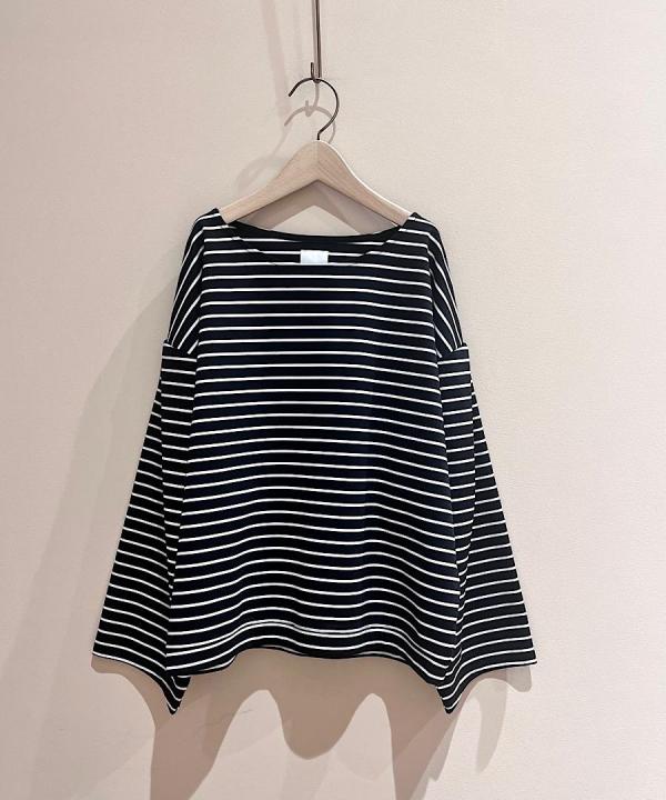 JOUET TUCKED SLEEVE BORDER PULLOVER