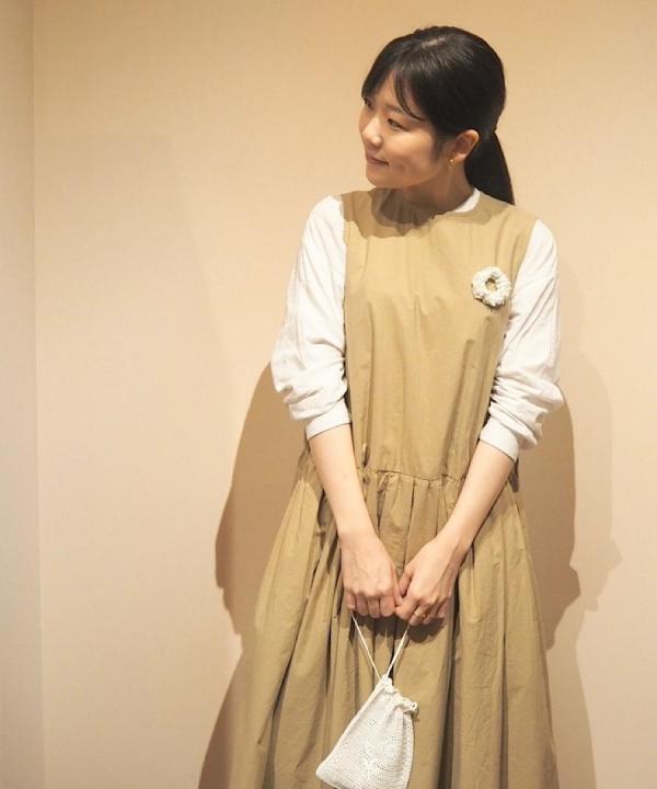 MODERNIST NOSLEEVE SWITCHING GATHER OP