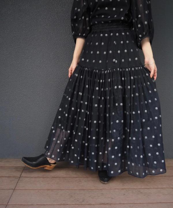 floret jacquard skirt