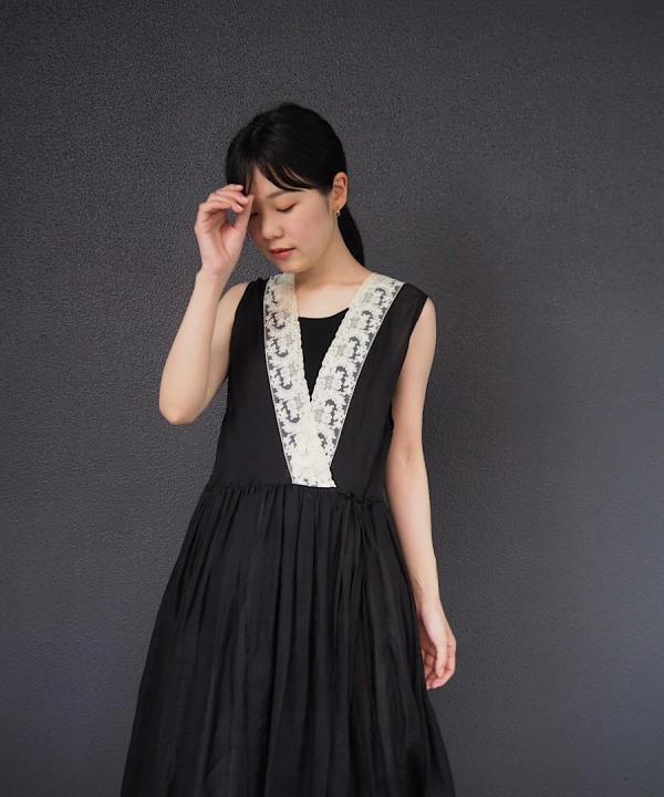 tulle lace ramie dress
