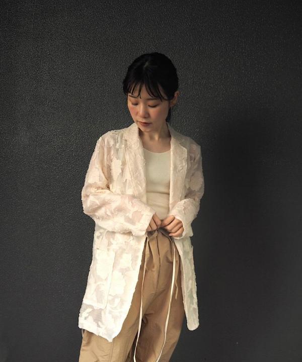 botanical cut jacquard jacket