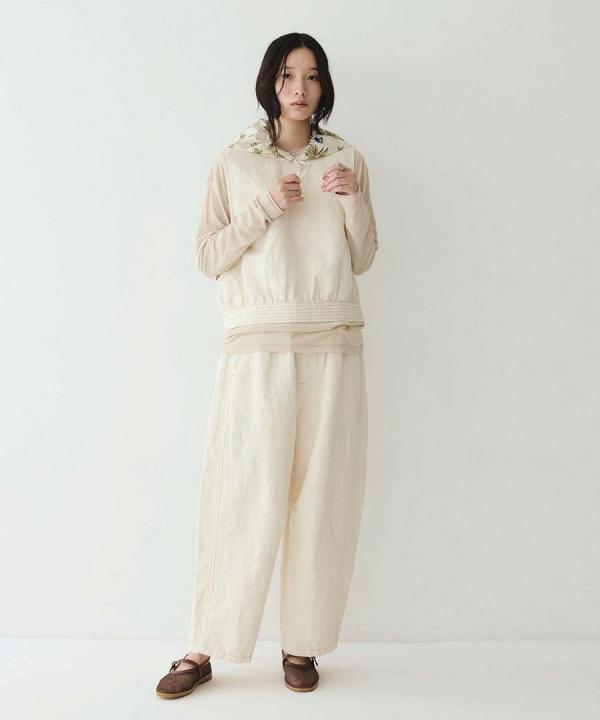 綿麻デニム　トロワパンツ