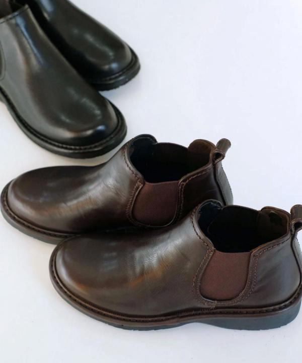 stitch side goa ankle boots