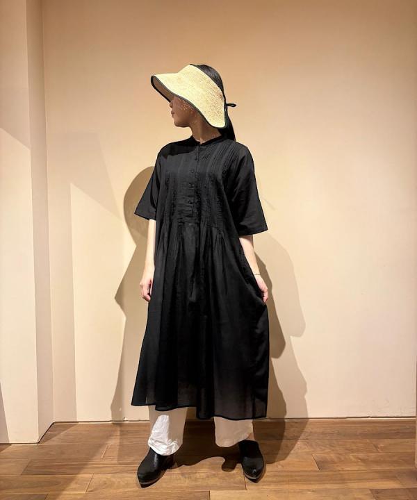 COTTON LACE PINTUCK DRESS