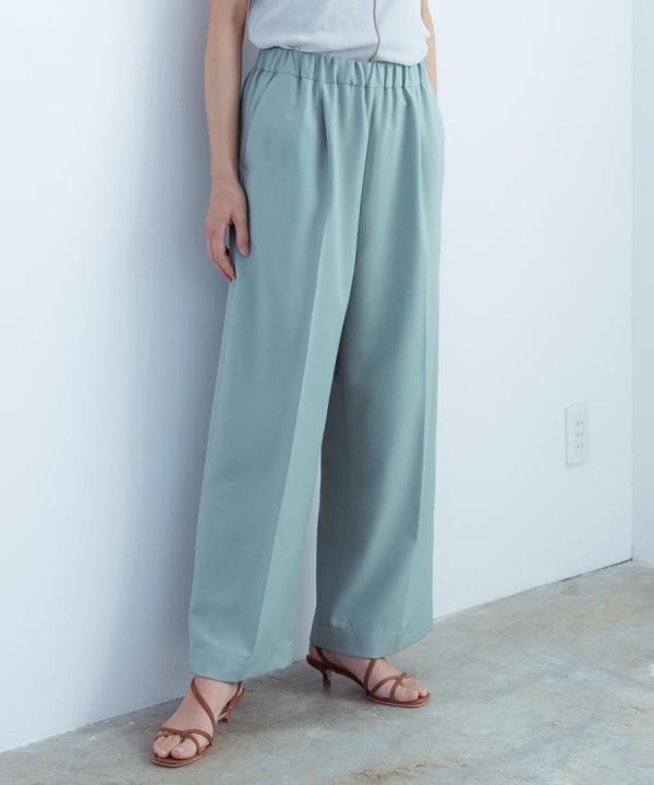 Linenライクツイル ワイドパンツ