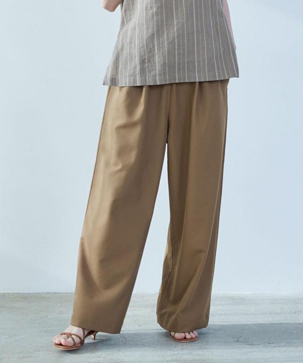 newストレッチツイル　イージーワイドパンツ