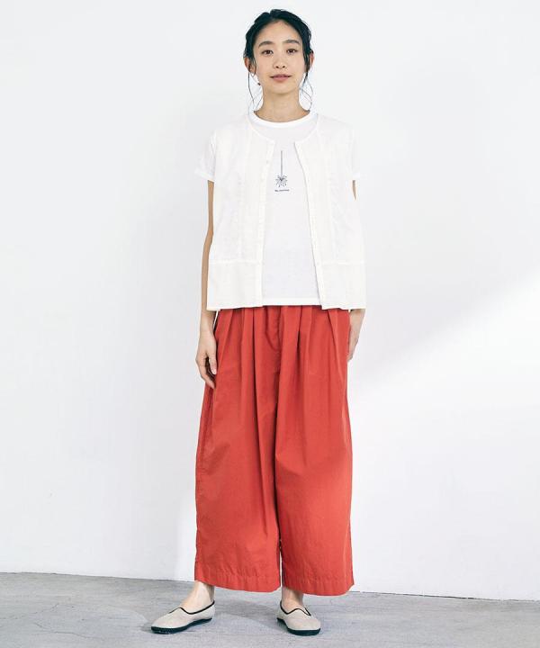 カラーボトム　ランタンワイドパンツ