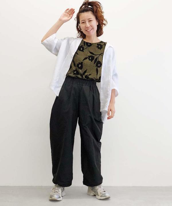 シェイプメモリーポリエステル・ウェザー モモヤマパンツワイド