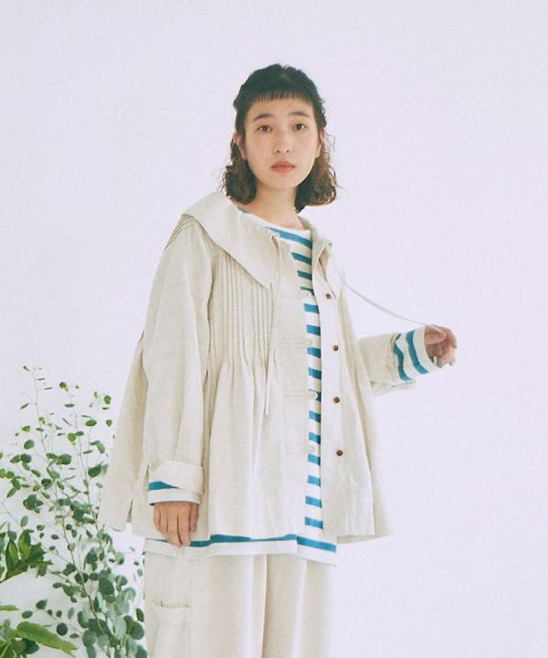 6.5ozコットンリネンデニム　ジャケット