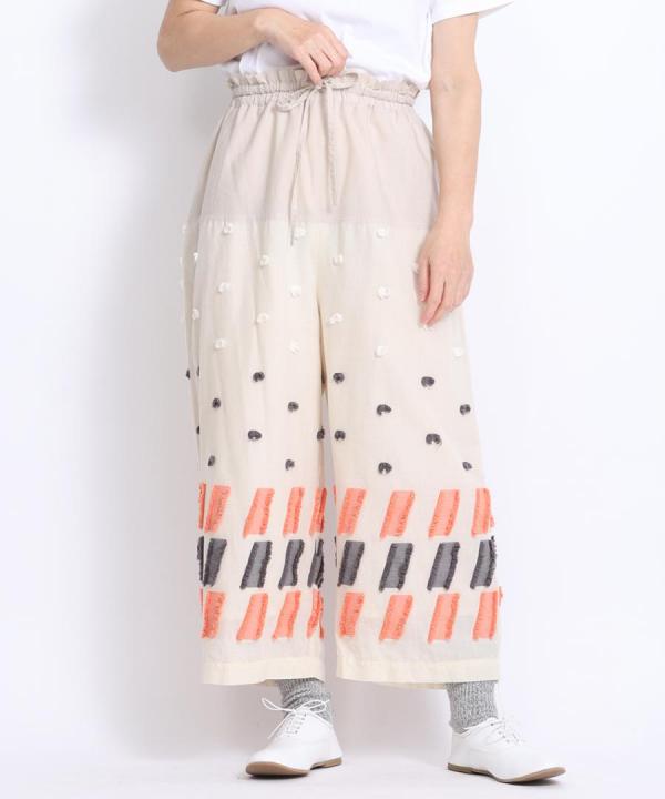 パネルカットジャガード　パンツ