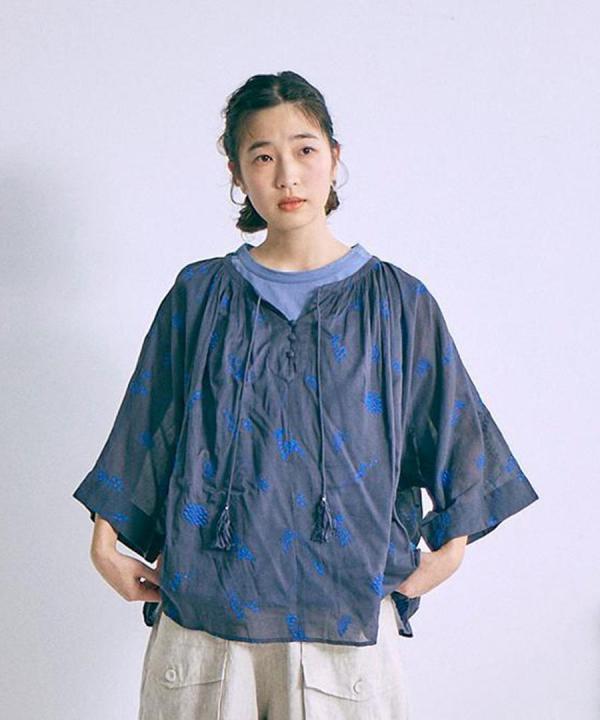 カディコットン刺繍 プルオーバー