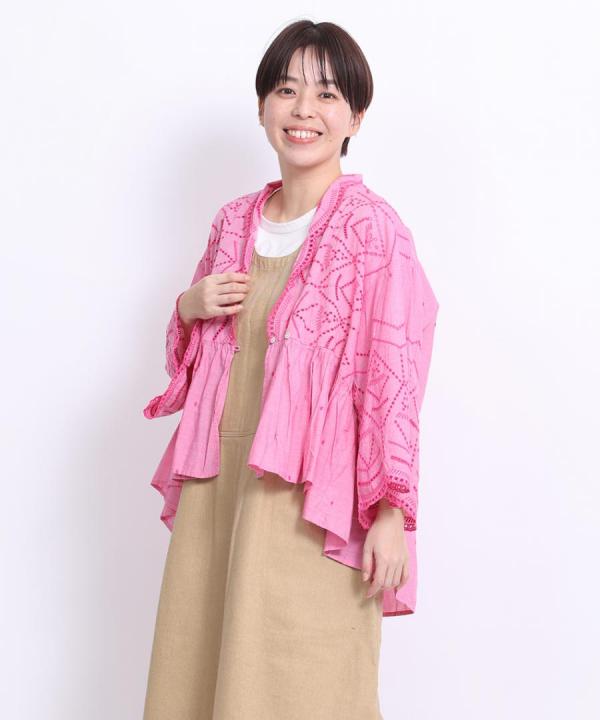 カットワーク刺繍 ブラウス