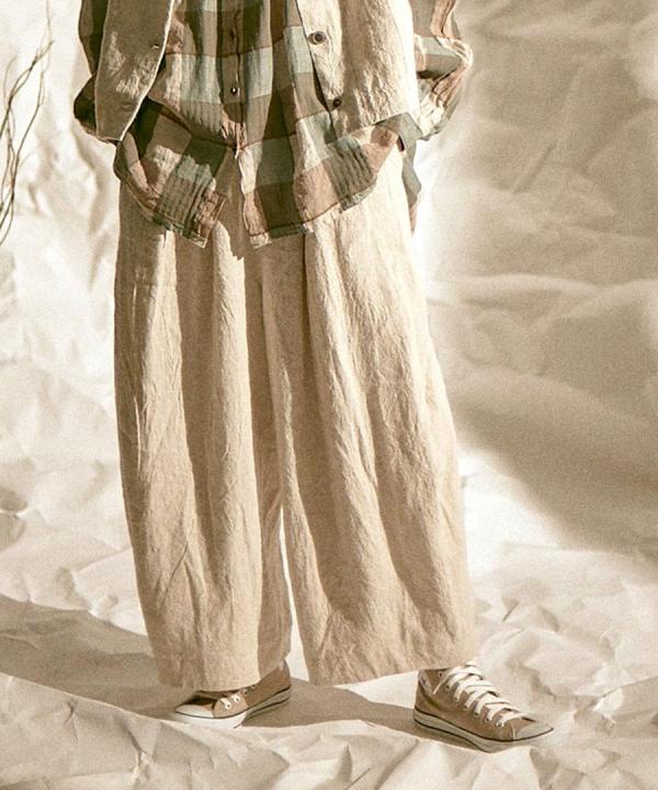 リネンウール　パンツ