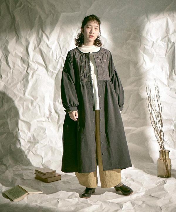 キルトジャガード　コートワンピース