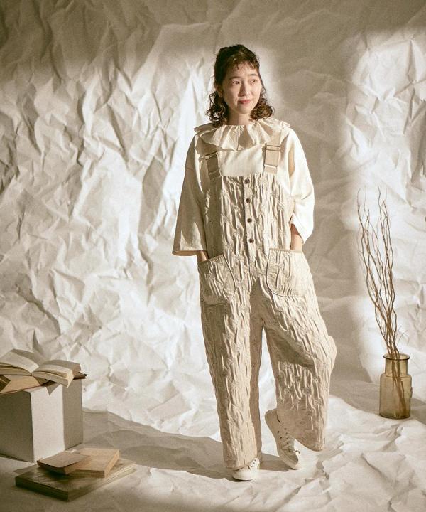 キルトジャガード　サロペット