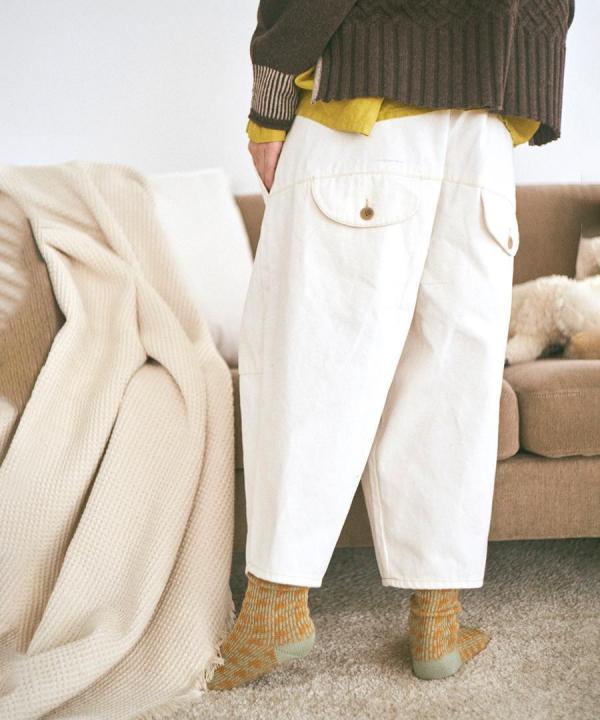 12ozコットンリネンデニム　ティンカーパンツ