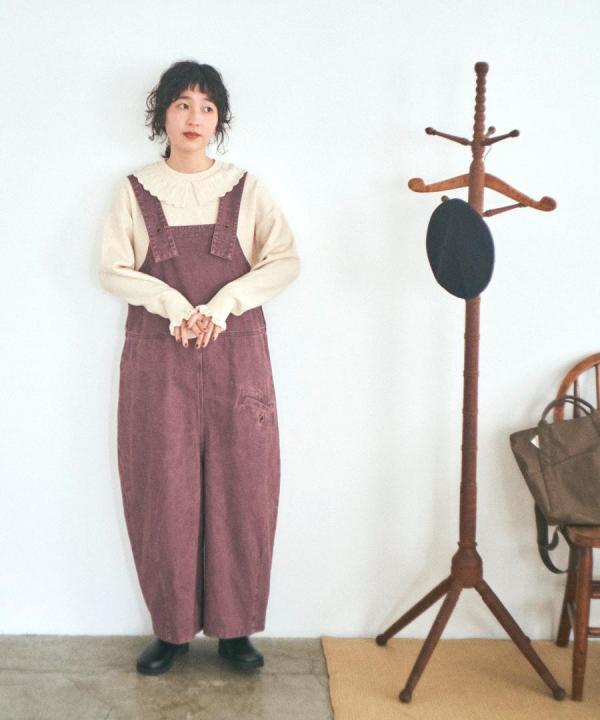 ピグメントコットンツイル　2wayサロペット