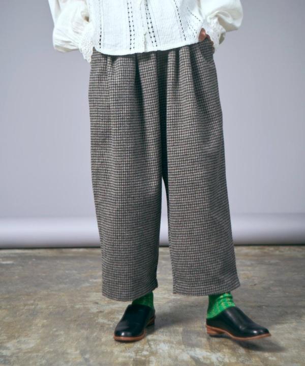 千鳥ウールシャギー　パンツ