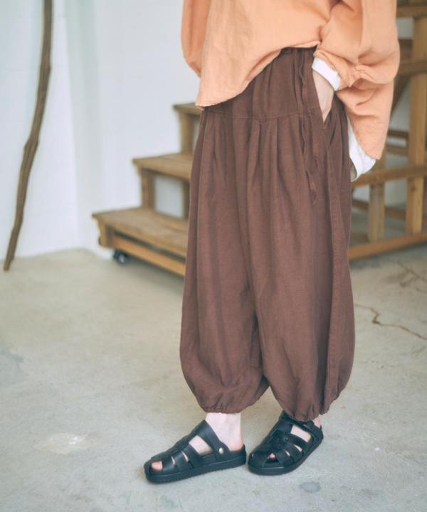 テンセルコットンリネン バルーンパンツ