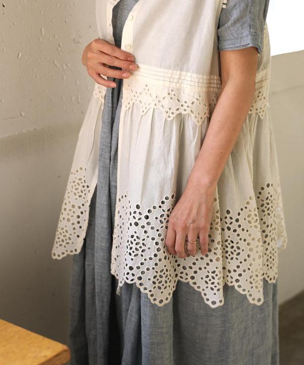 カットワークレース　2wayノースリチュニック