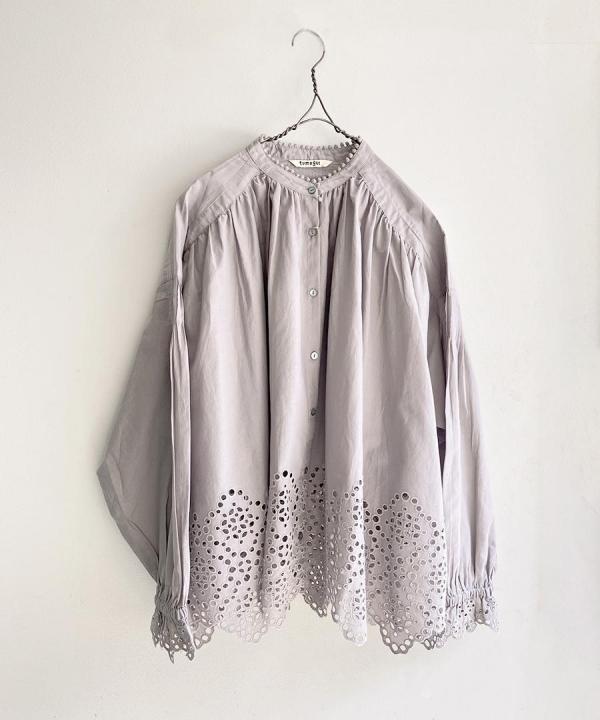カットワークレース　ブラウス