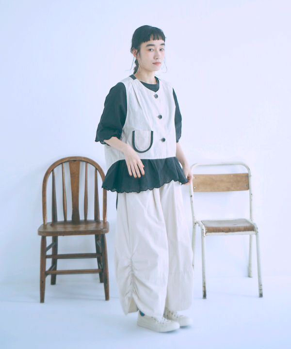 コットンブロードシャンブレー　パンツ